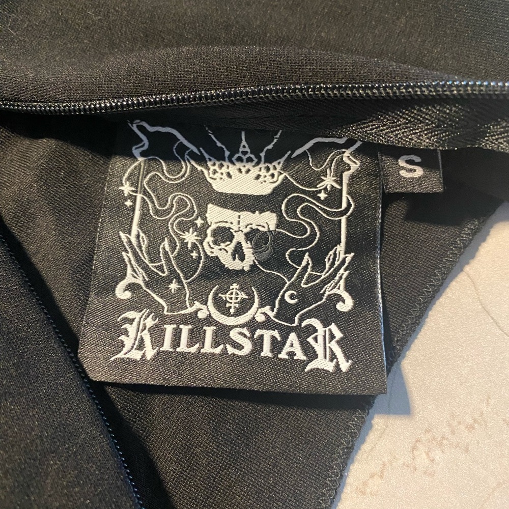 Killstar Black Long Sleeve Top with  Mesh And Zipper Detail - Picture 6 of 6